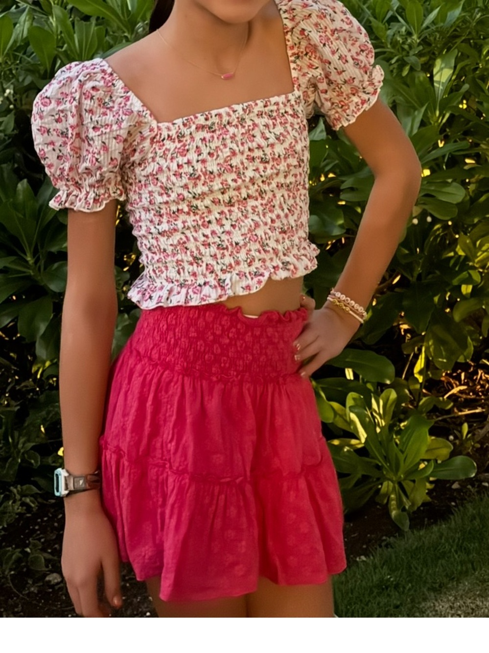 Global Love Girls Tween pink skirt size Medium